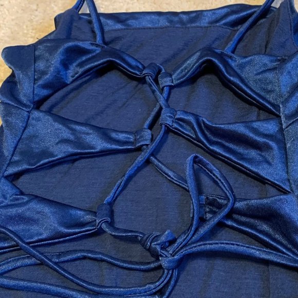 Windsor Navy Body Con Back Strap Dress Size S - Picture 7 of 10